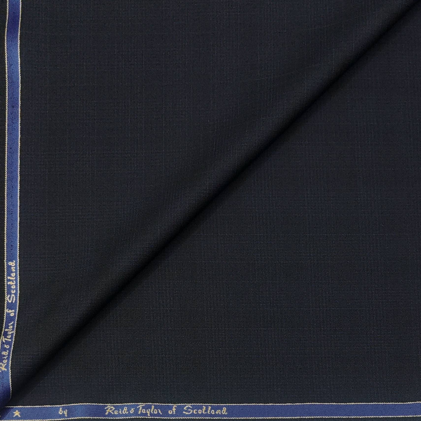 Trouser Fabric Reid & Taylor Super 100s 50%Wool Check Color Blue N Black